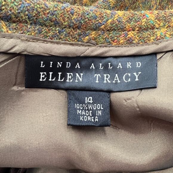 Vintage Plaid Wool Skirt Linda Allard Ellen Tracy Preppy Lit Kid Bookstore GIrl - Picture 3 of 7